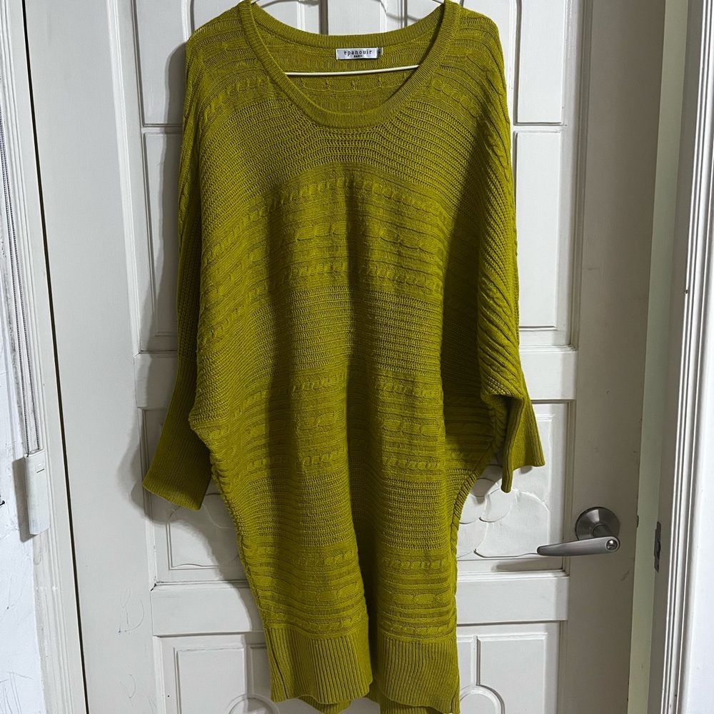 Long Mustard-Golden color Sweater